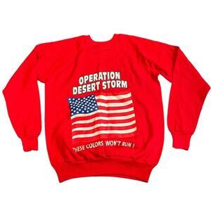 Vintage 90s USA Desert Storm Gulf War pullover sweatshirt size XL made in USA